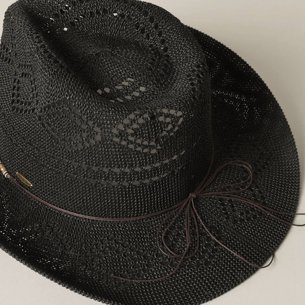 Eco-Friendly Woven Cowboy Panama Adjustable Sun Hat