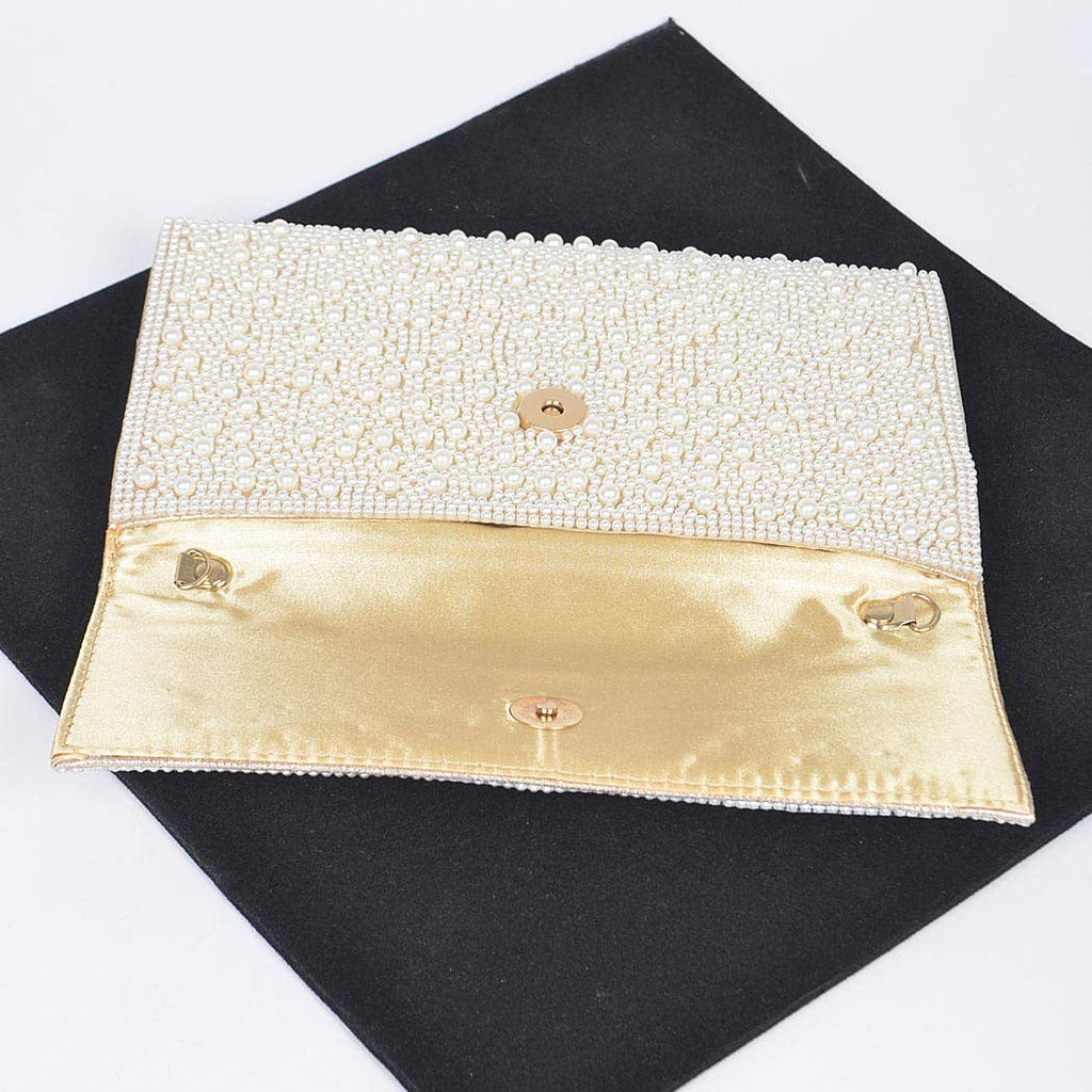 Faux Pearl Party Clutch