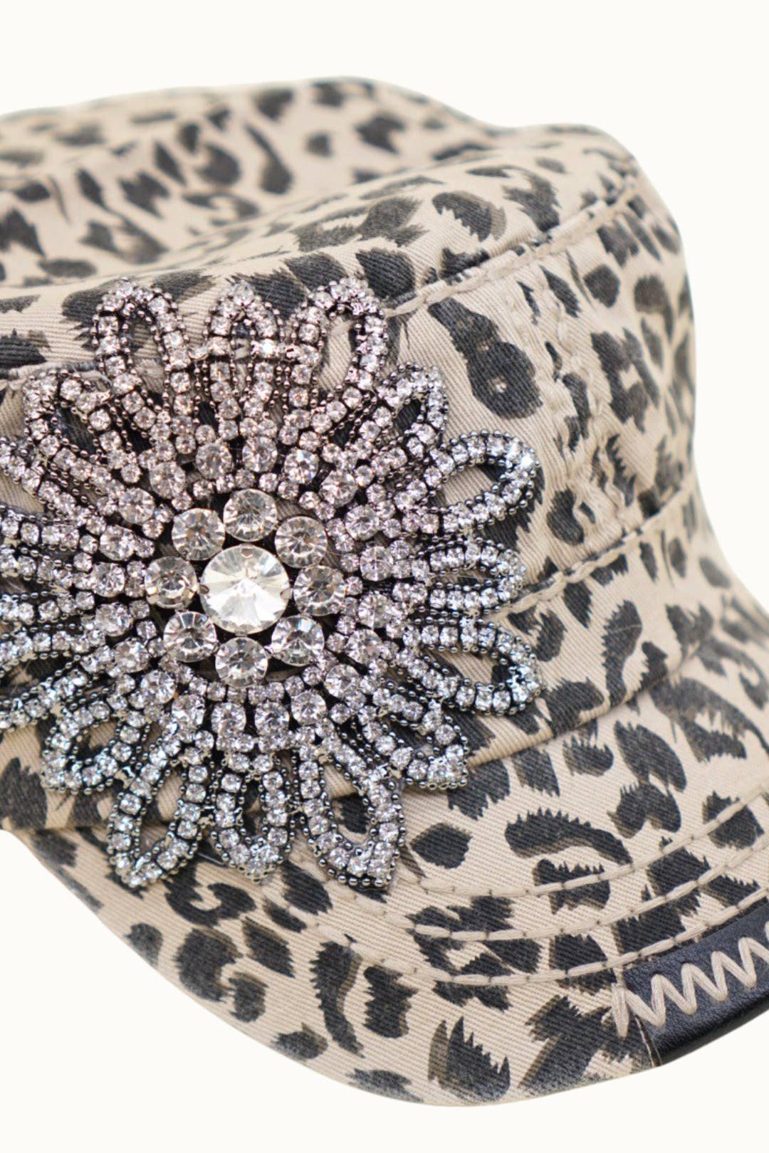 Sunflower Bejeweled Glitz Cadet Cap, Adjustable
