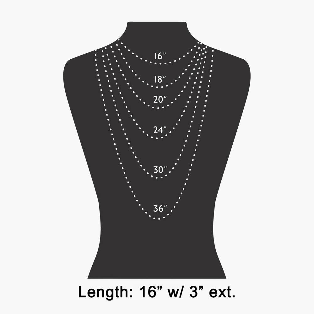 Chunky Bead Necklace With Oval Stone Pendant