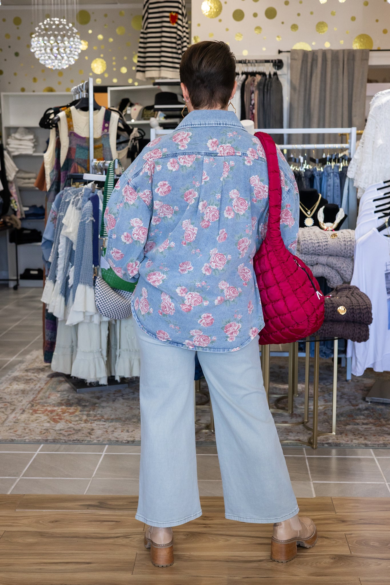 BiBi Alyssa Floral Denim Jacket