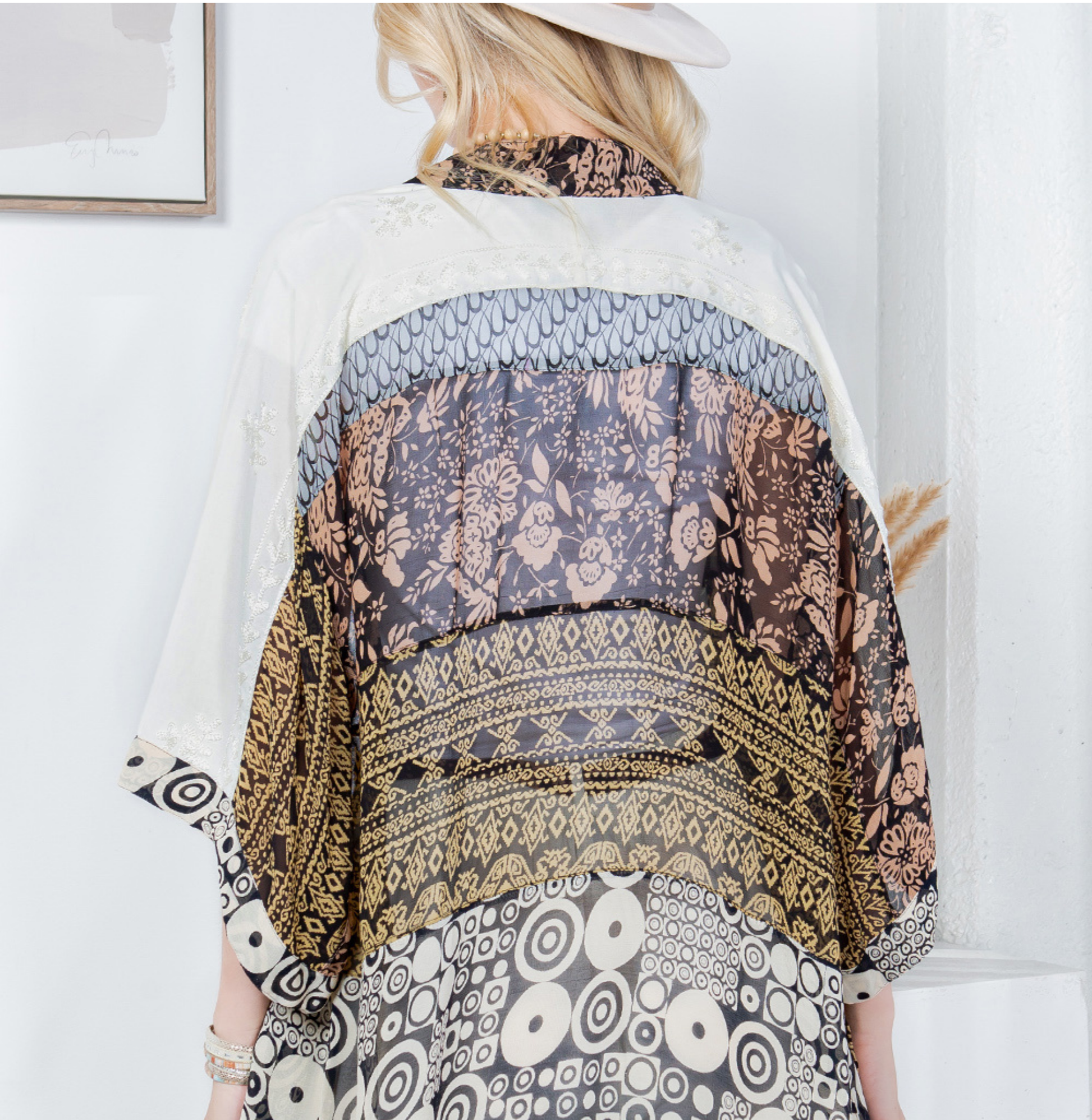 Boho Kimono Patchwork Summer Shrug