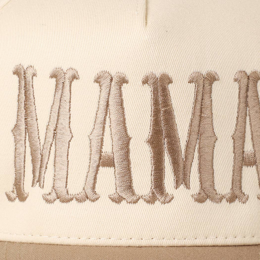 MAMA Typographic Design Embroidery Baseball Cap