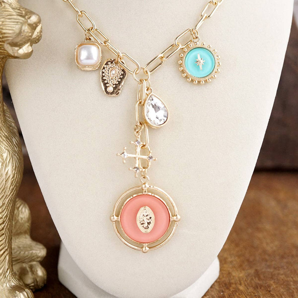 Desert Keepsake – Eclectic Charm Paperclip Lariat Necklace