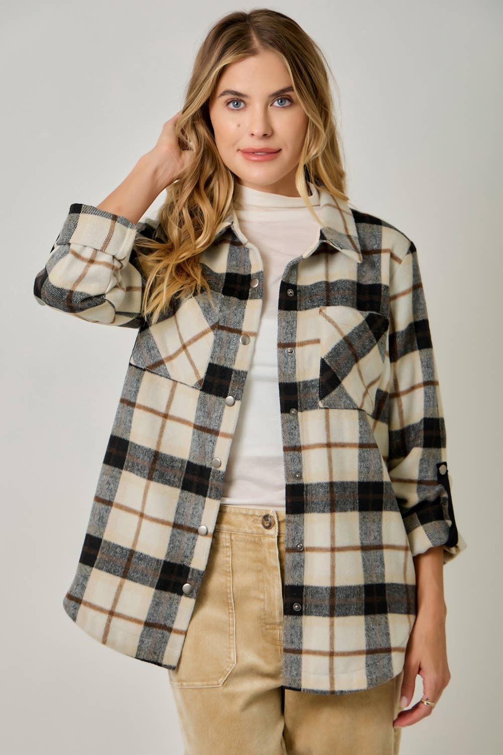 Cozy Brushed Plaid Shacket