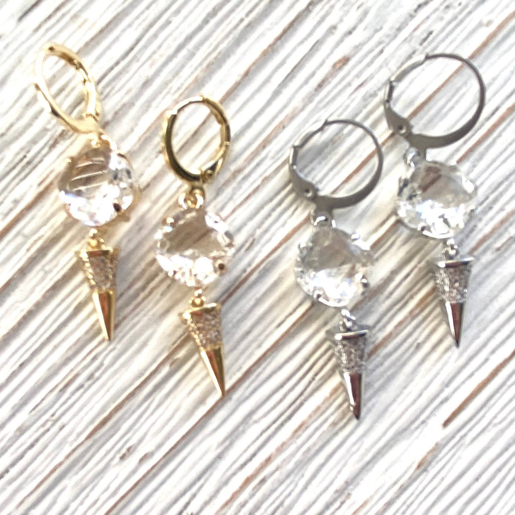 Spike Crystal Earrings