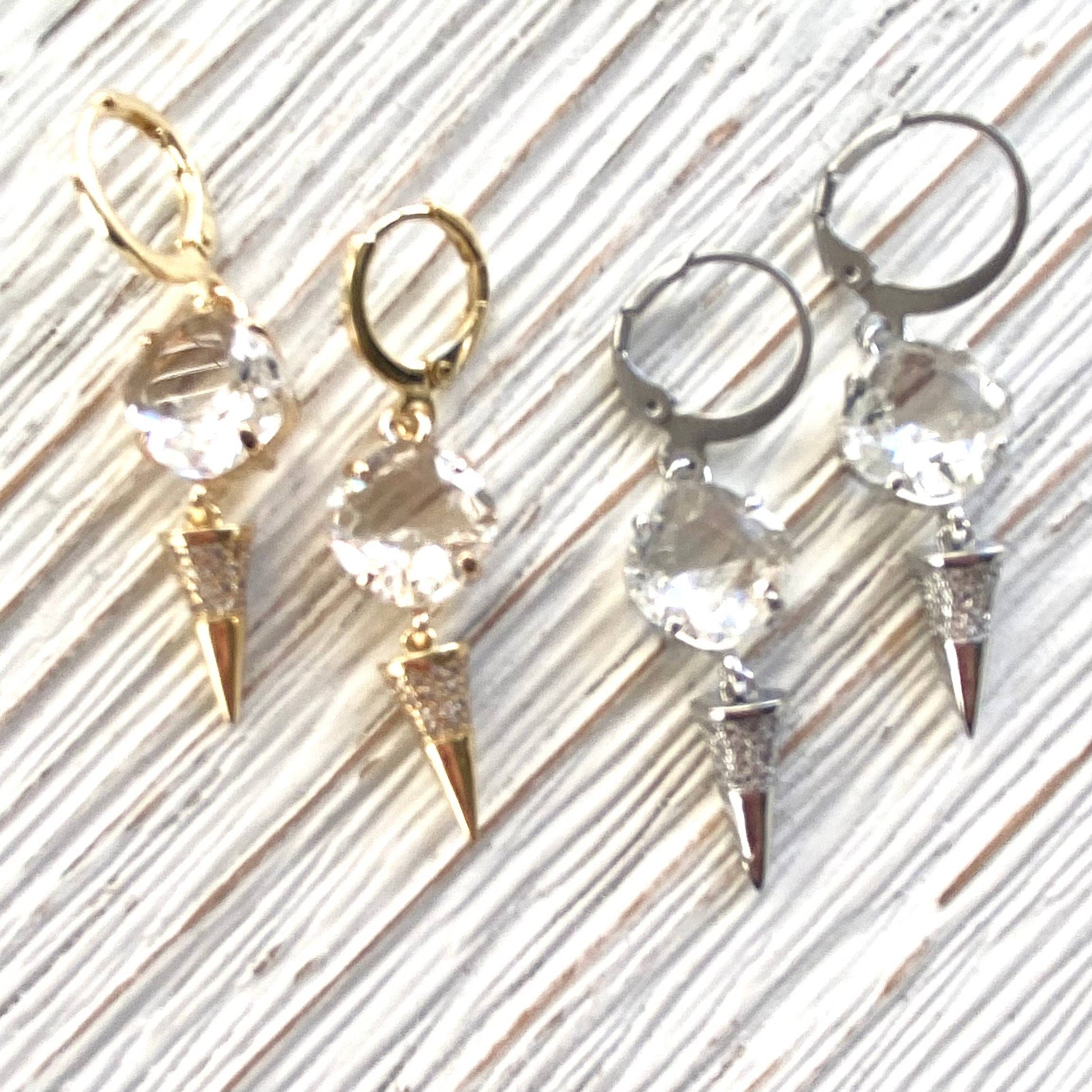 Spike Crystal Earrings