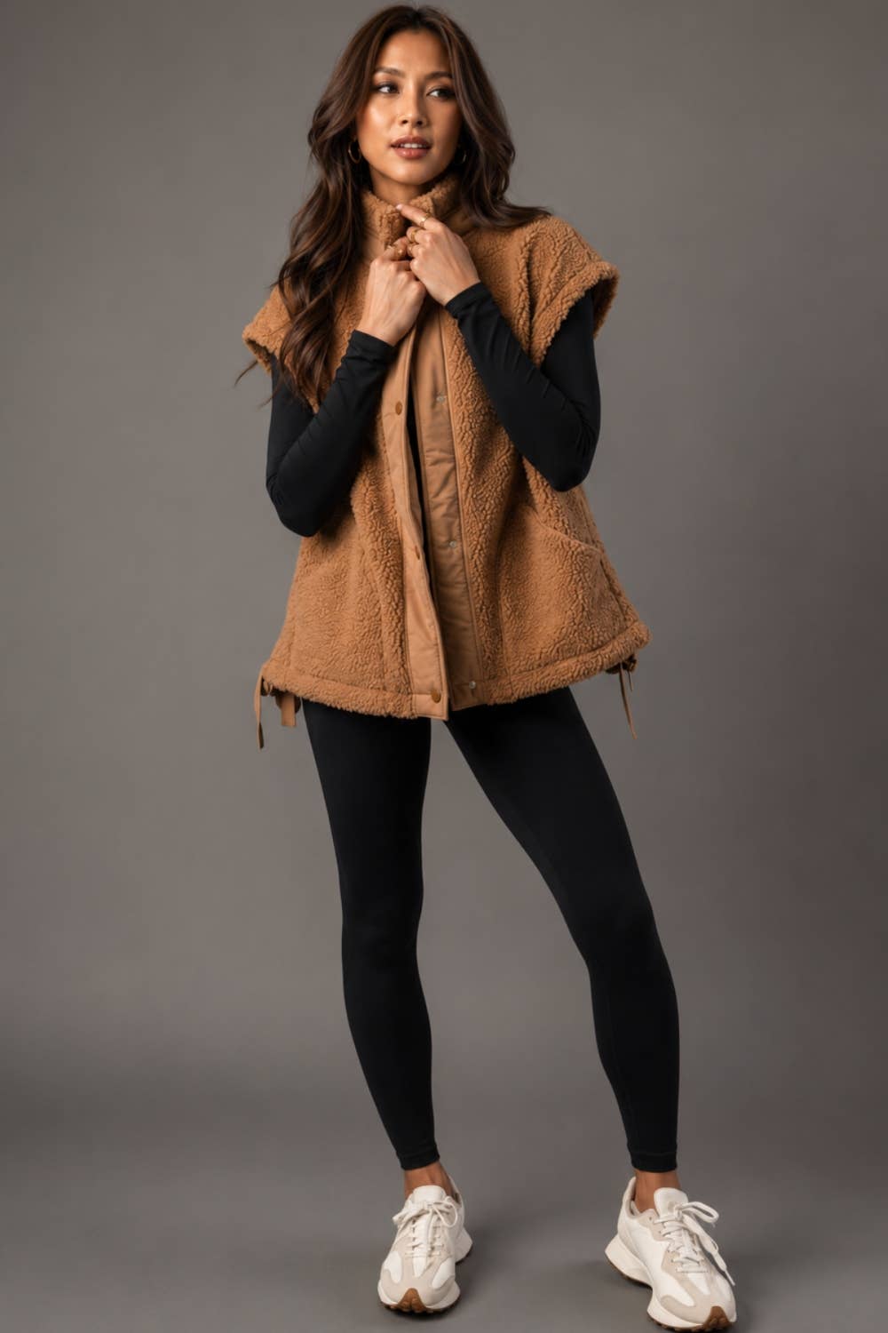 Camel Fleece Vest