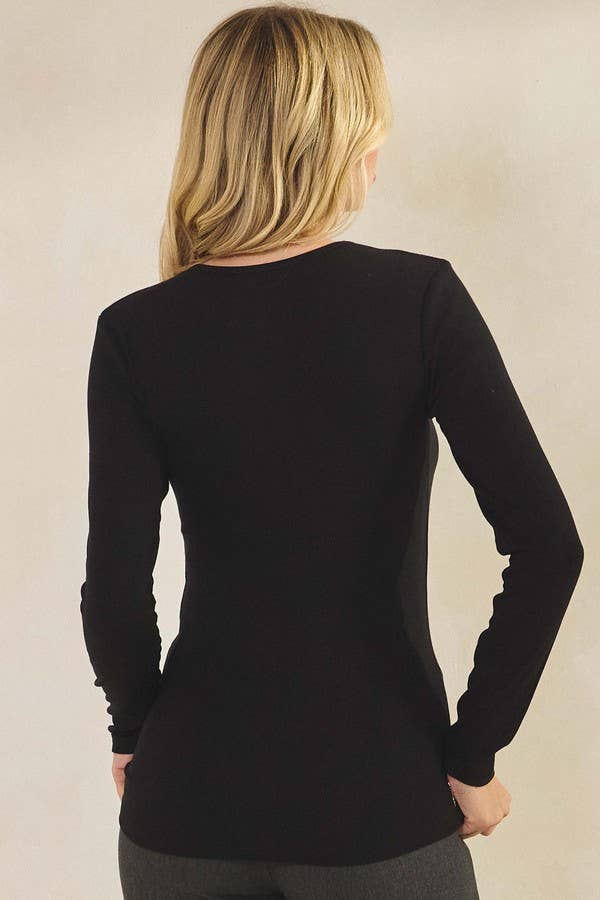 Pure Comfort Ribbed Long Sleeve Top Fall Tops