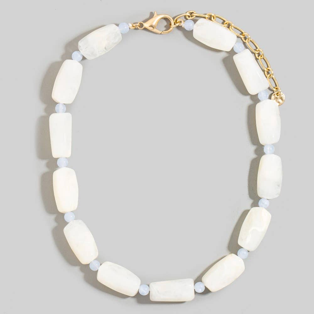 Marble Acrylic Beaded Necklace