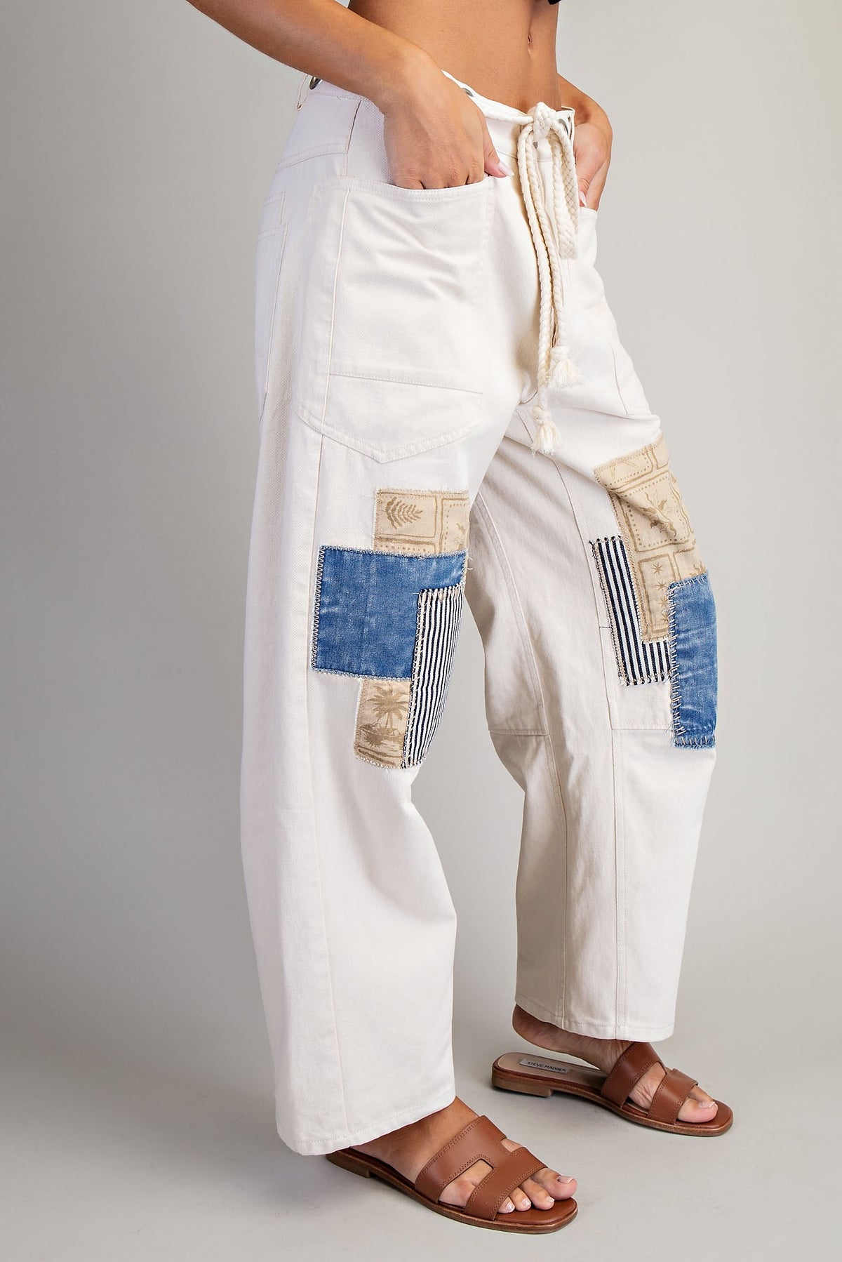 Mosaic Mineral Wash Patchwork Pants