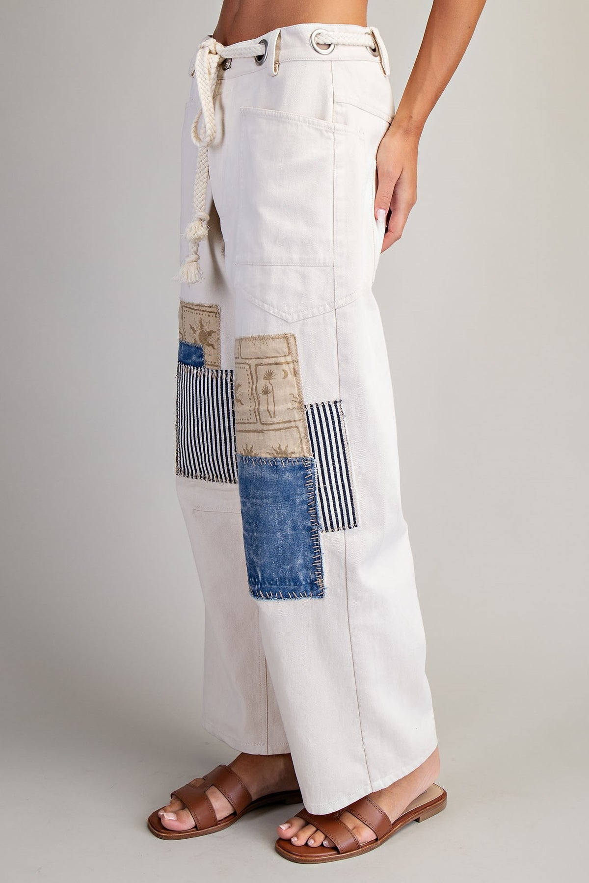 Mosaic Mineral Wash Patchwork Pants