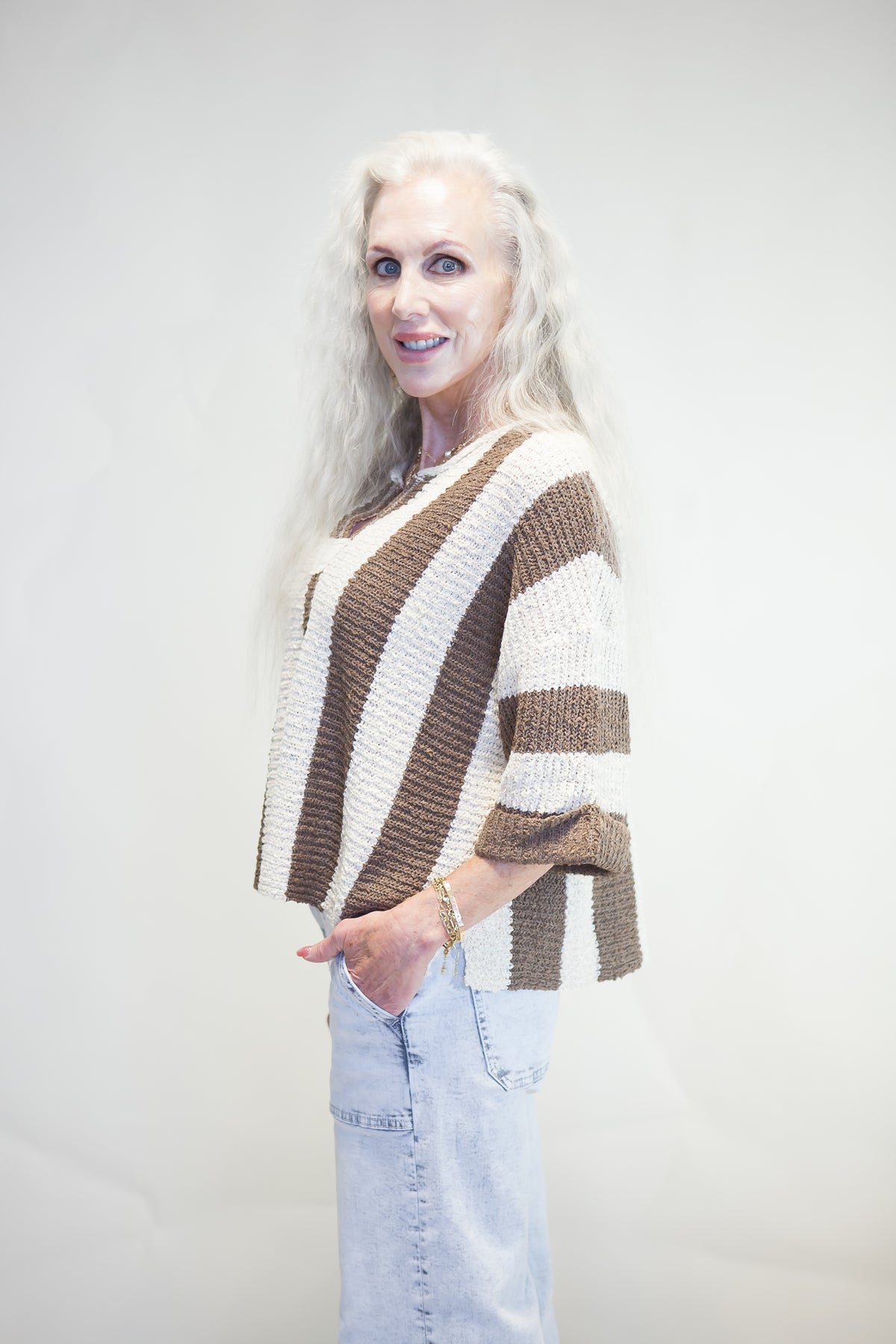 Free Spirit Vertical Stripe Sweater