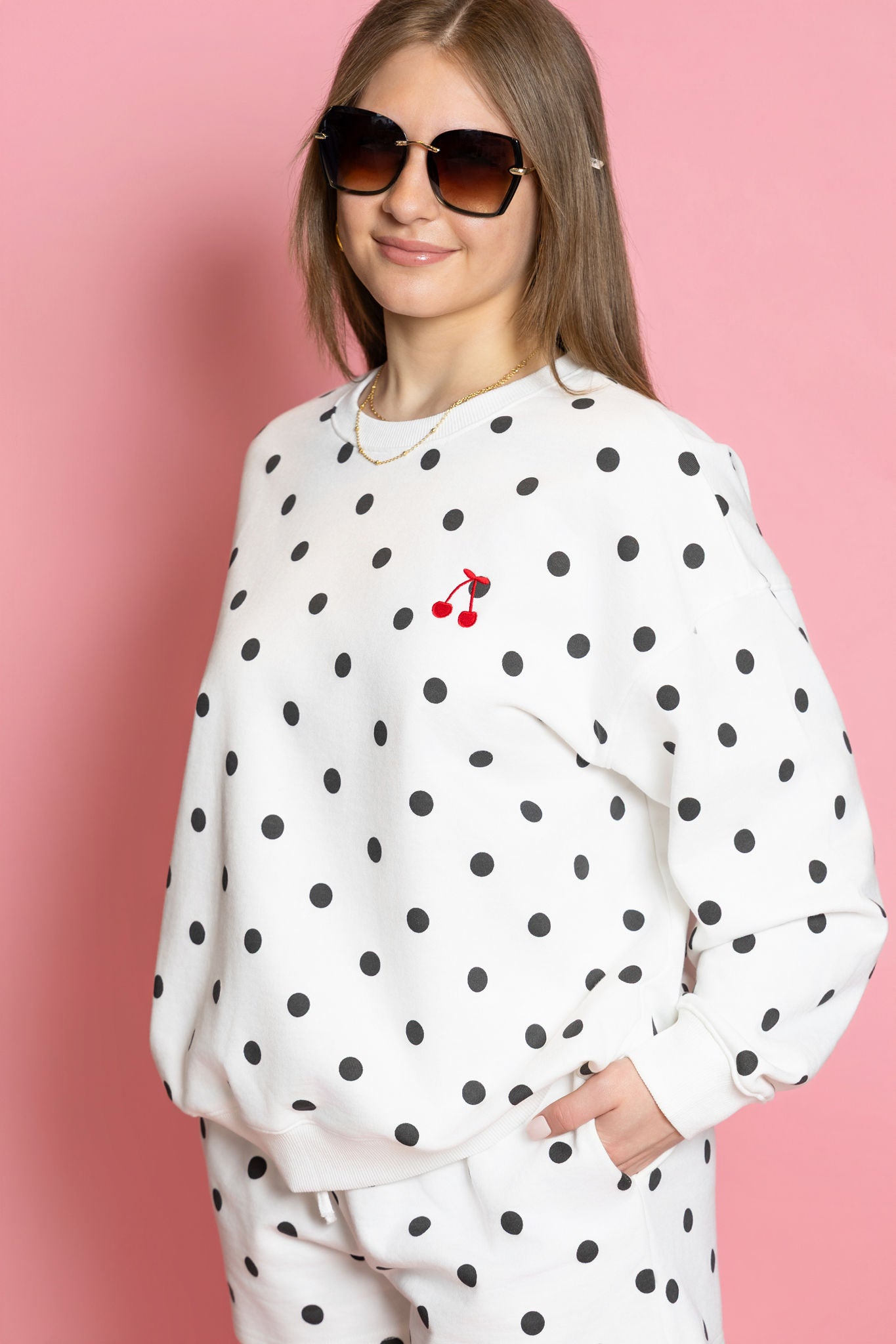 Claire Polka Dot Sweatshirt Set