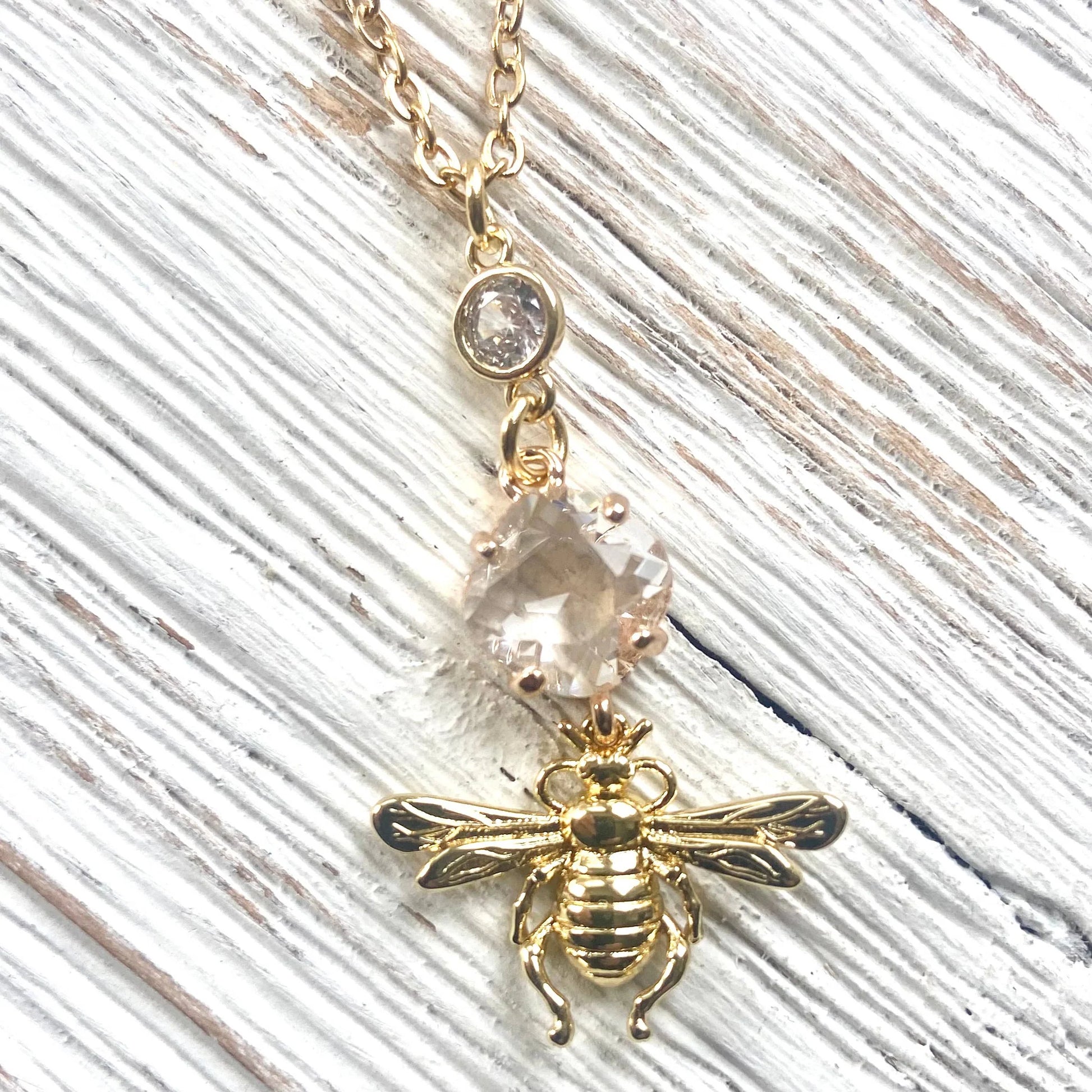 Bee Crystal Necklace