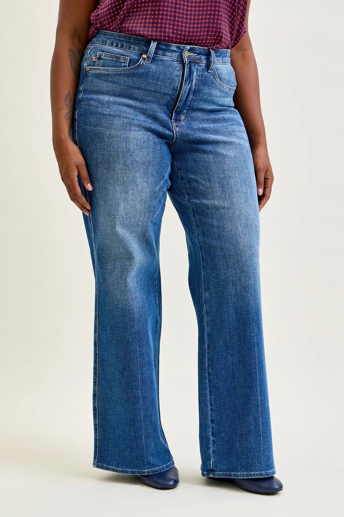 Judy Blue Jordyn Tummy Control Wide Leg Jeans