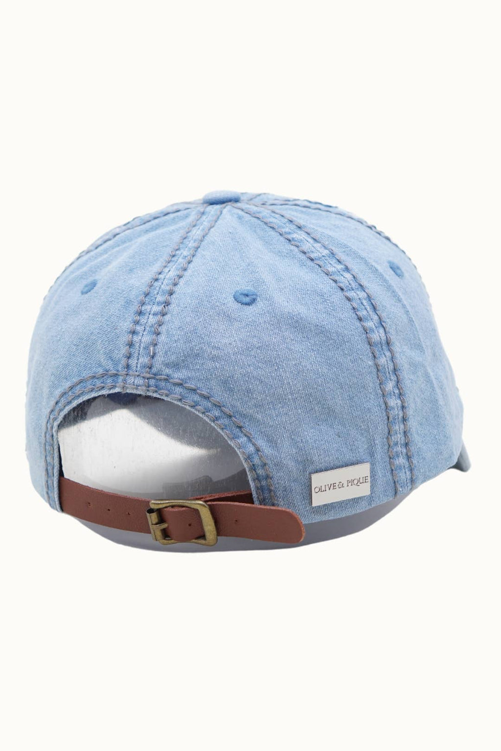 Denim Cotton Dad Cap with Bejewelled Glitz