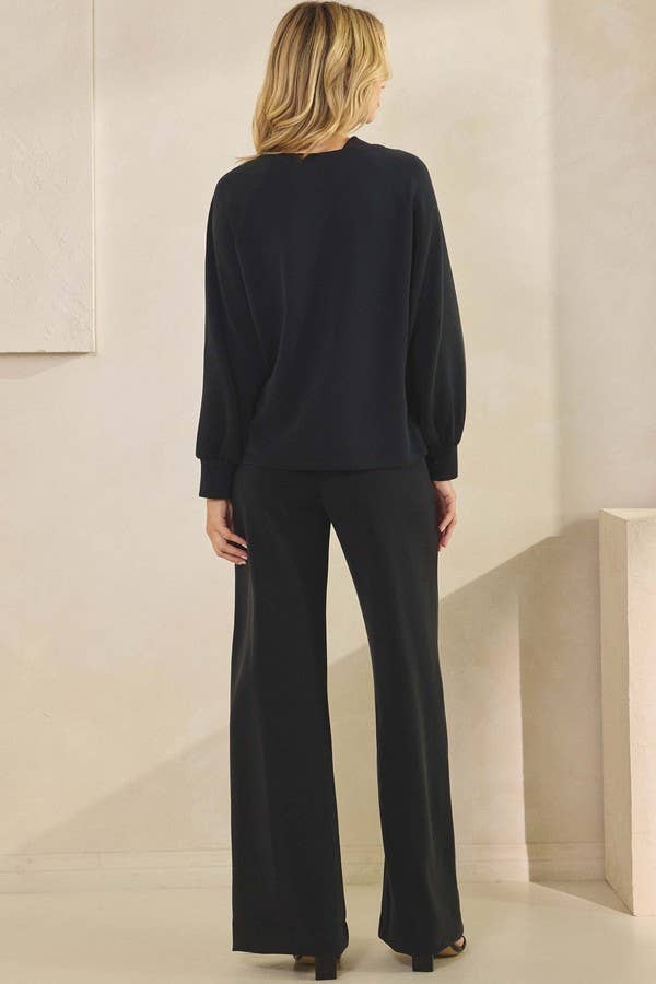 Sofie Soft Top and  Wide Leg Pant Matching Set