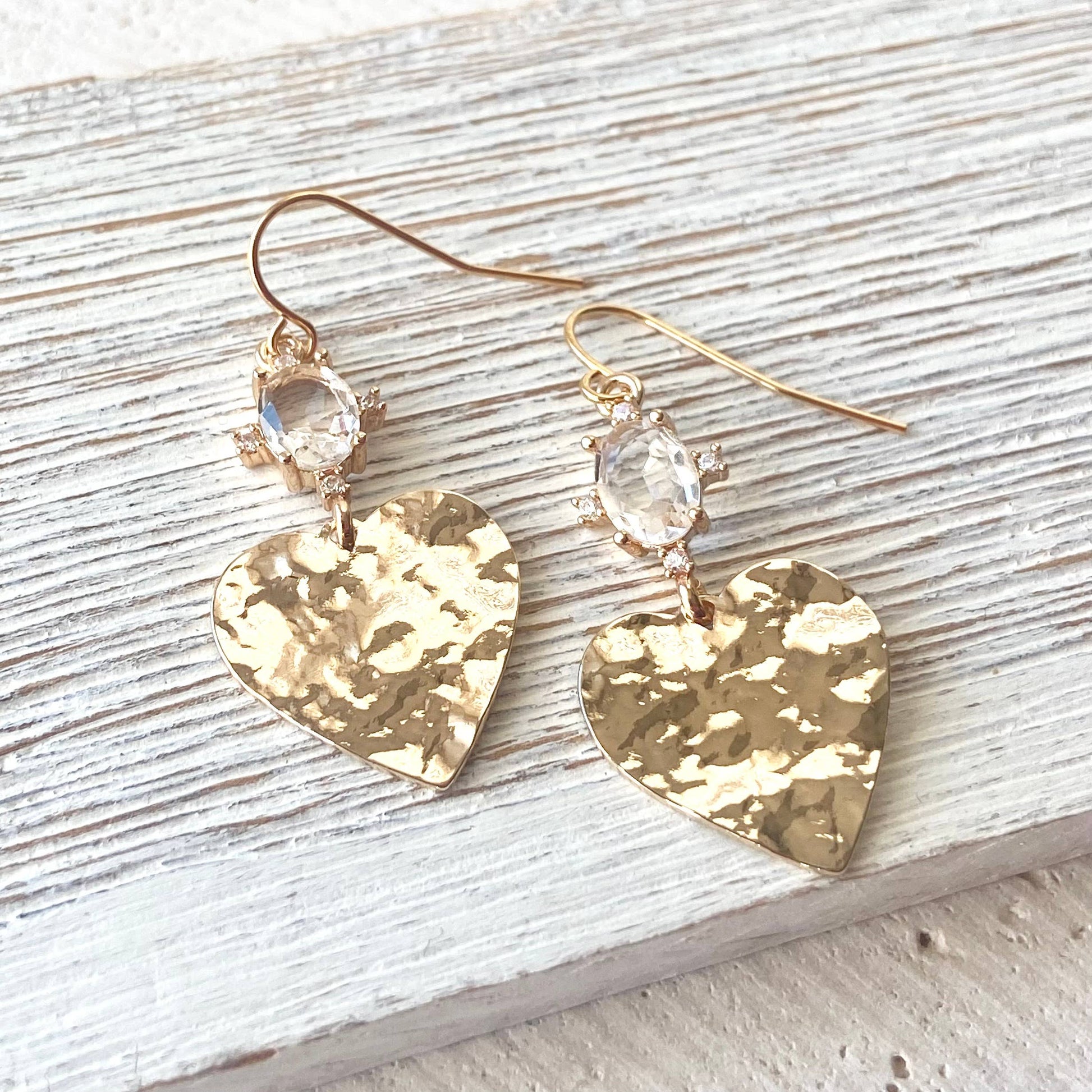 Hammered Heart Earrings