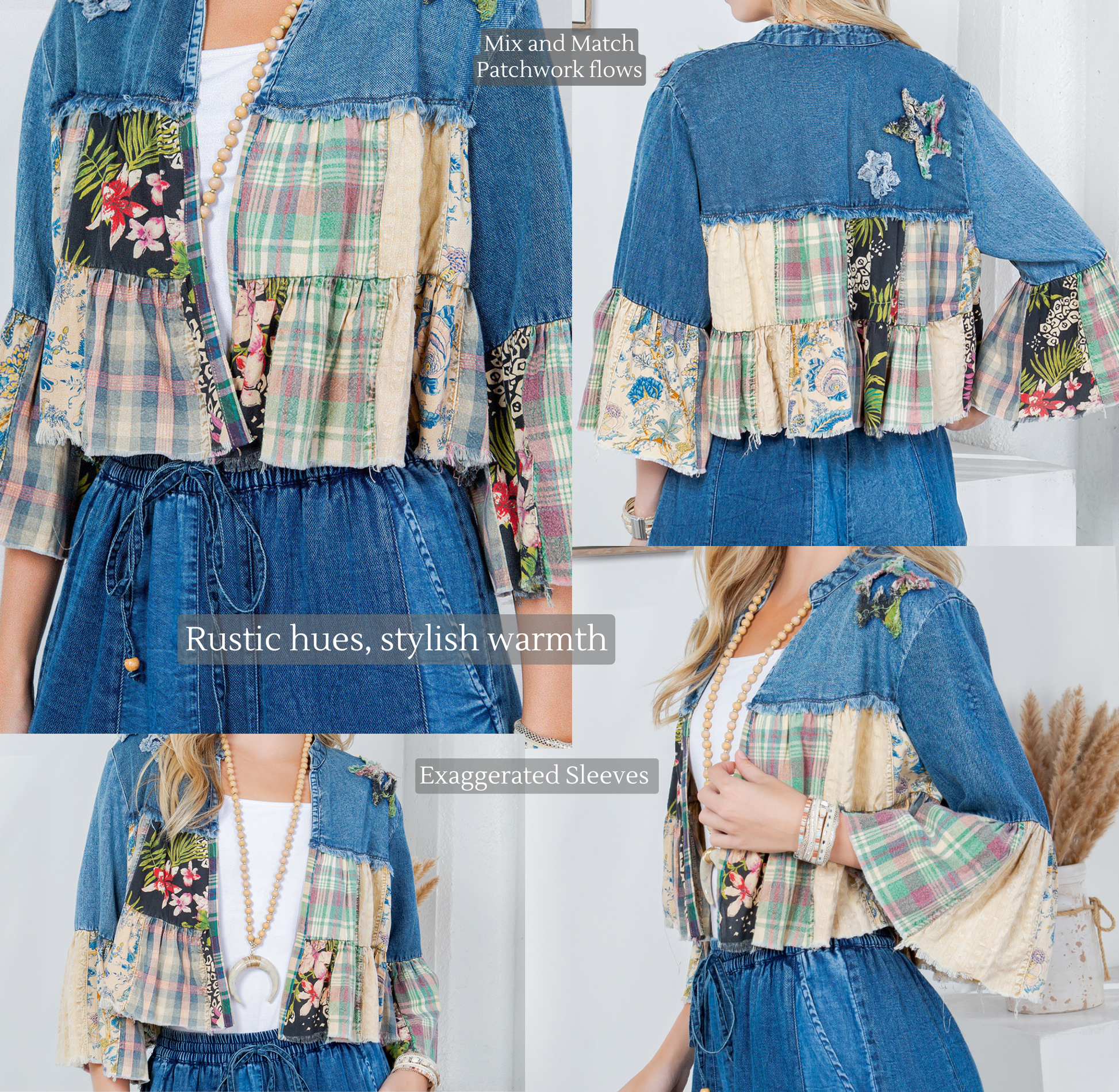 Boho Patchwork and Denim Summer Top