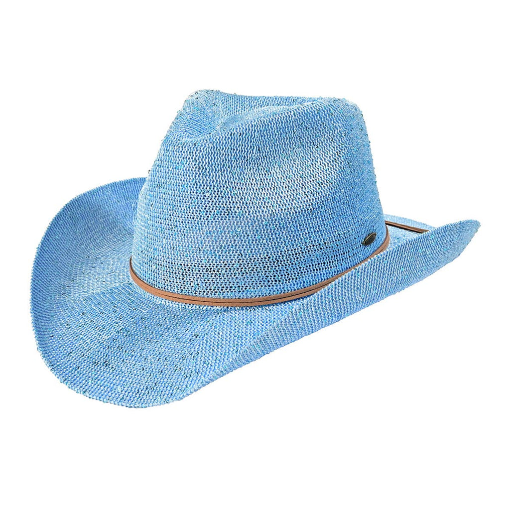 Sequin Cowboy Hat with Suede String