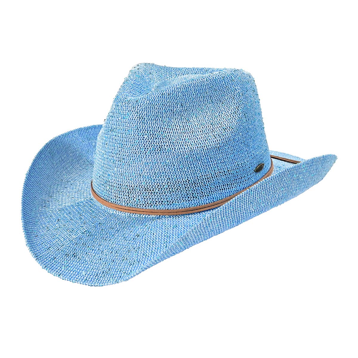 Sequin Cowboy Hat with Suede String
