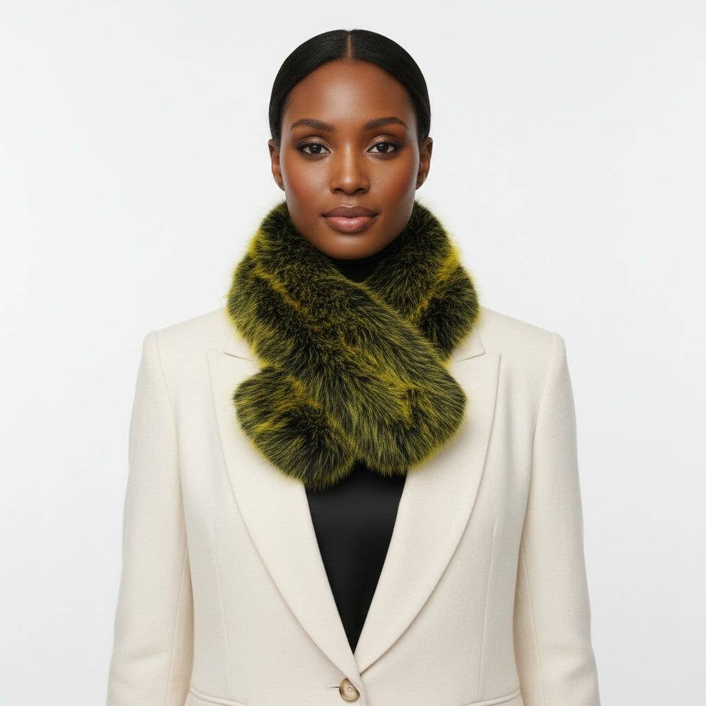 Scarf Luxe Faux Fur Collar Winter Stole