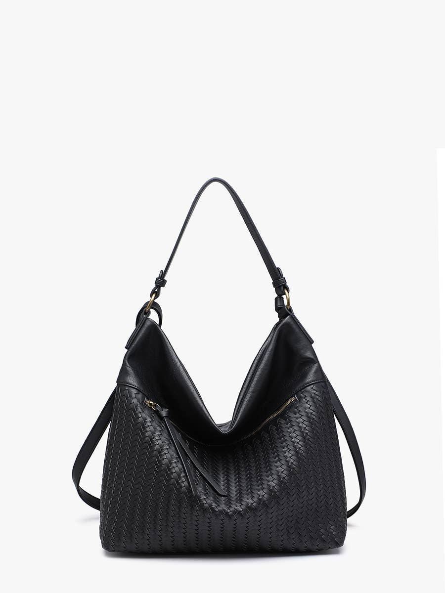 Versatile short shoulder bag with adjustable ventilation and expandable storage.