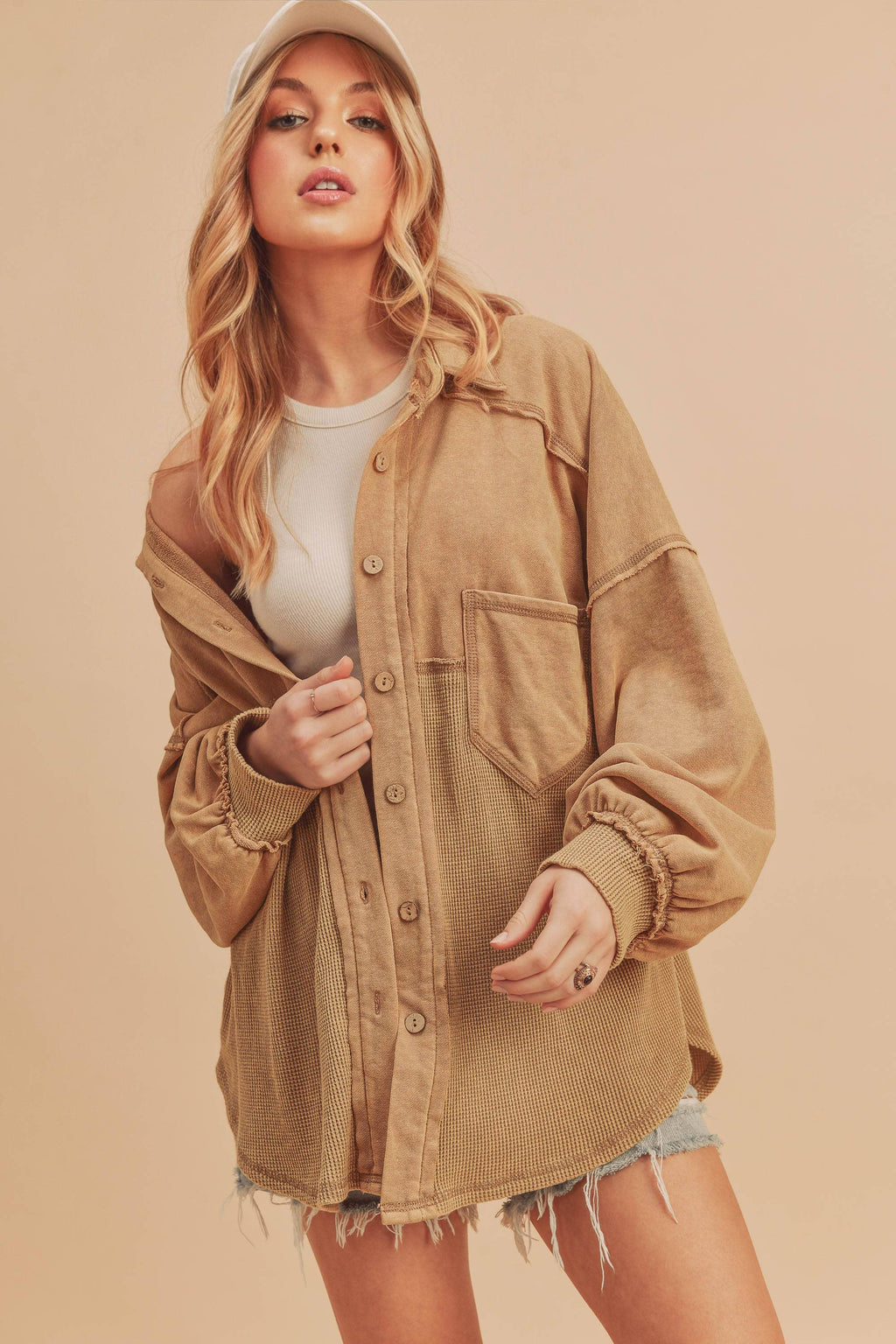 Judie Jacket in Oat beige