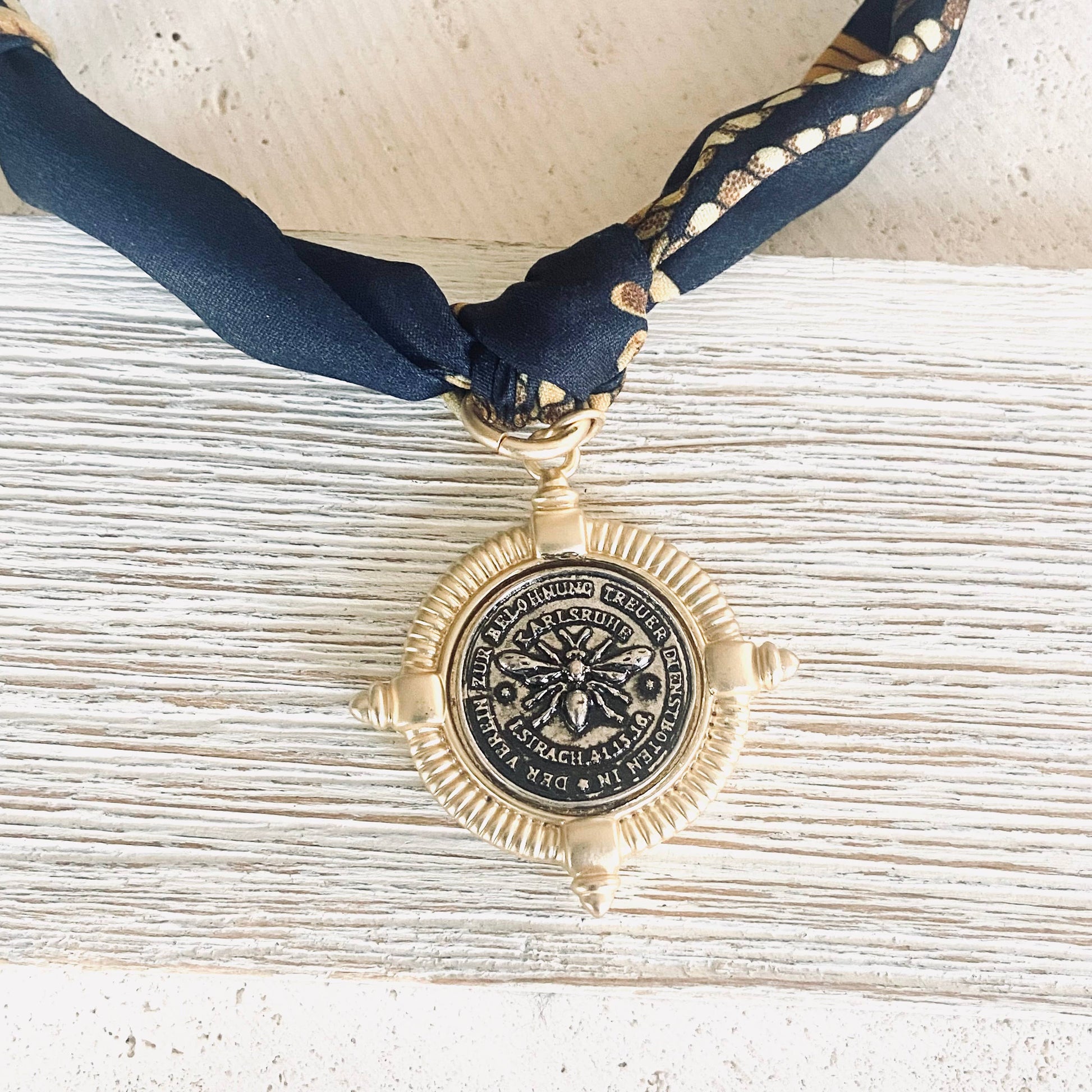 Scarf Necklace w/ Charms + Pendants