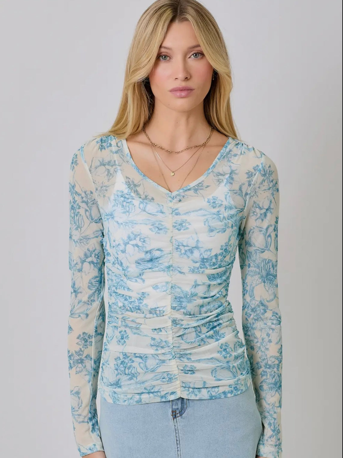 Dalia Floral Rushing Top