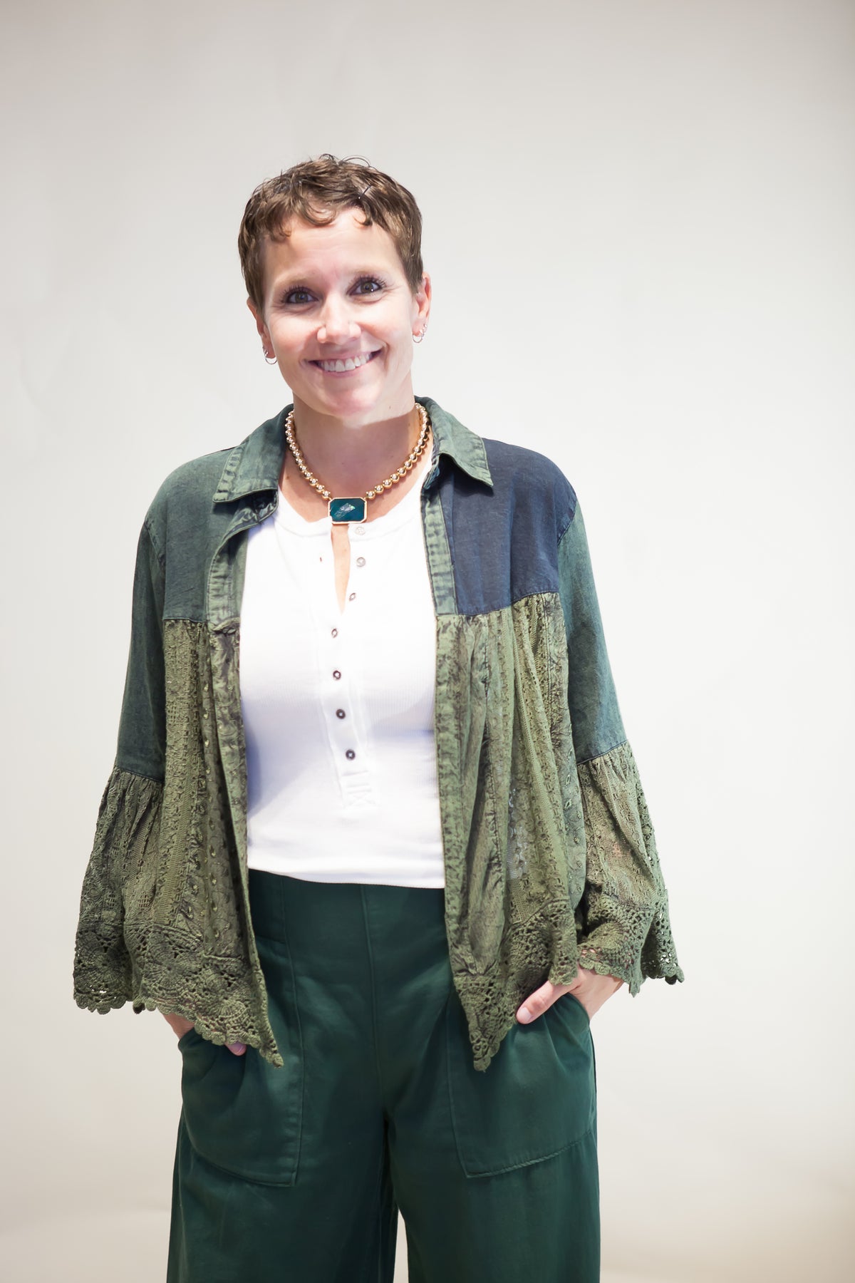 Juniper Crochet Lace Bell Sleeve Jacket