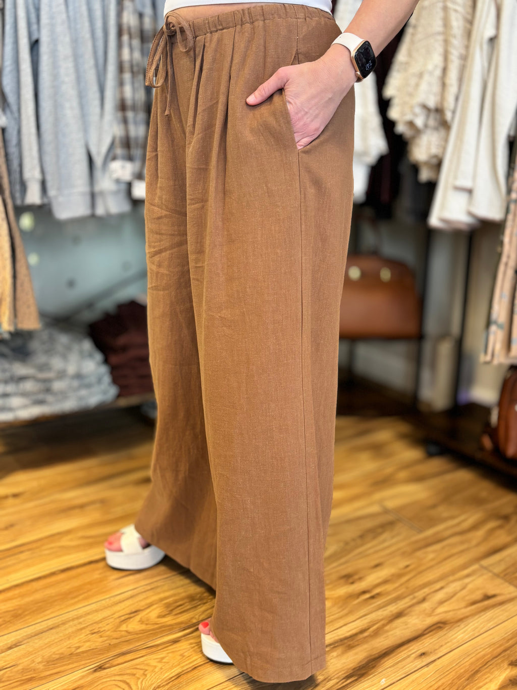 Brielle Drawstring Wide Leg Pant