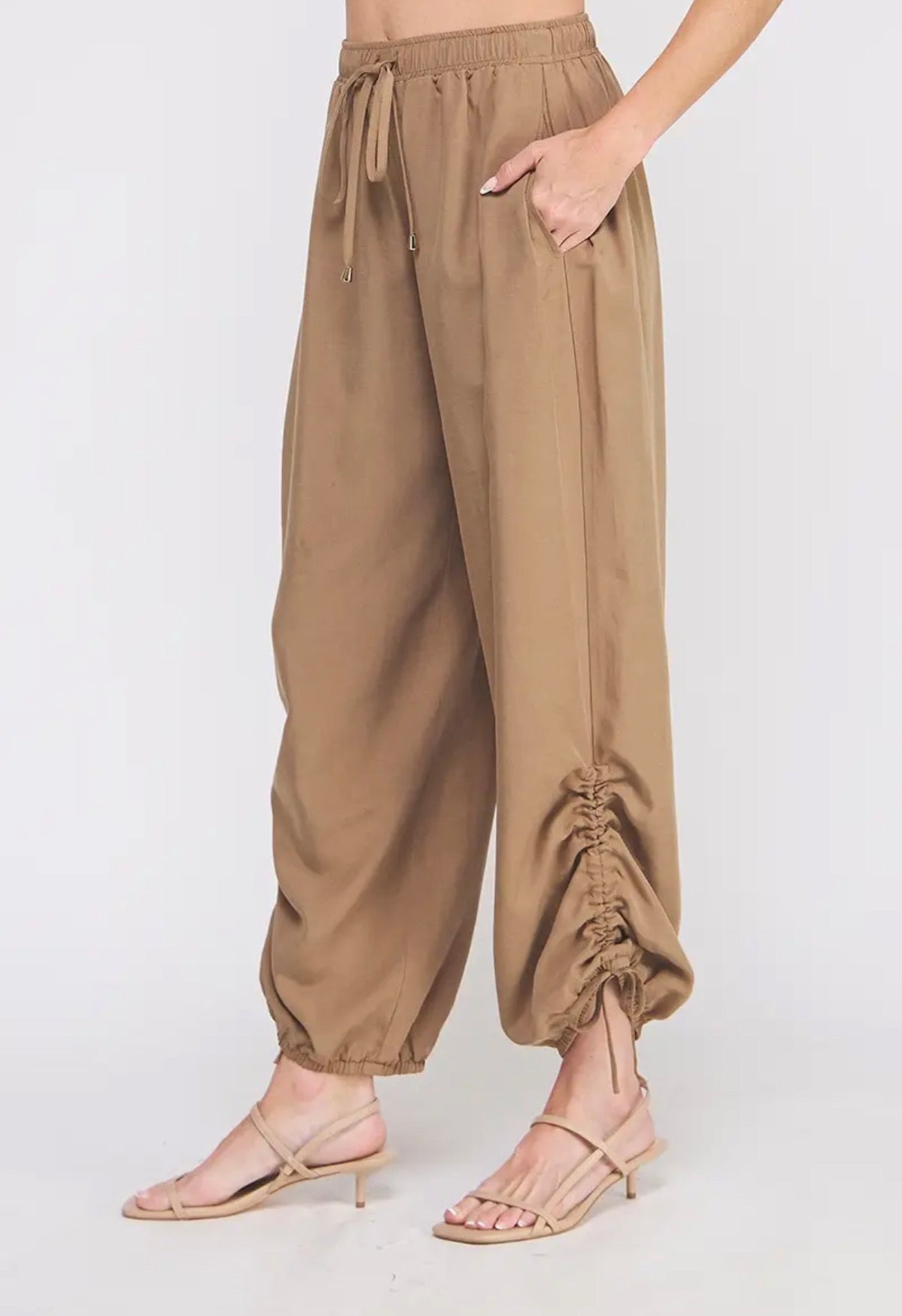Marley Drapey Twill Adjustable Scrunch Jogger