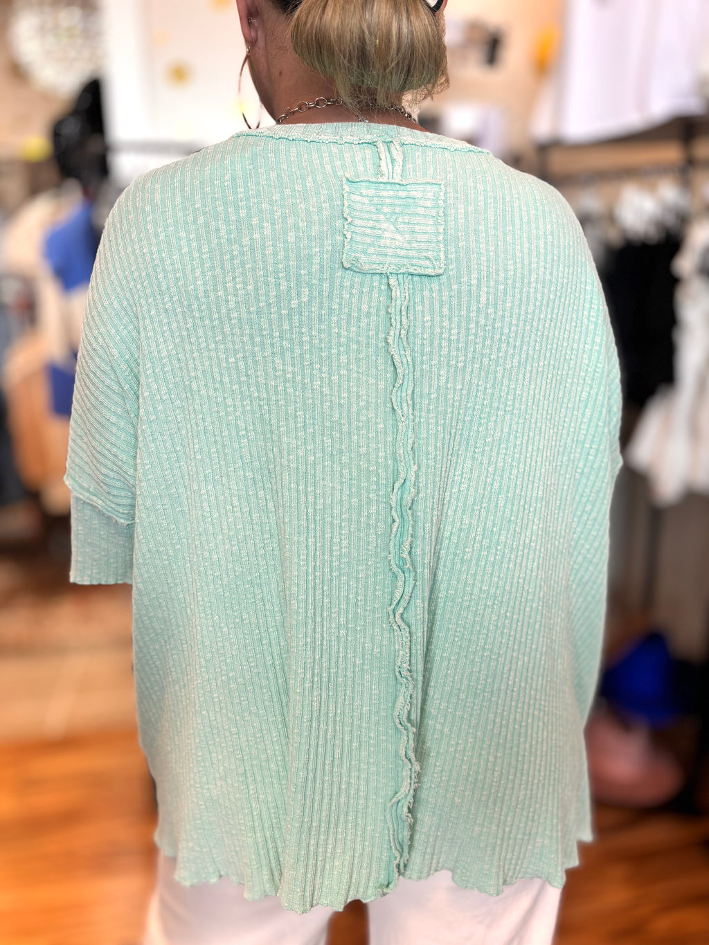 Terre by Easel Ribbed Short Sleeve Tee