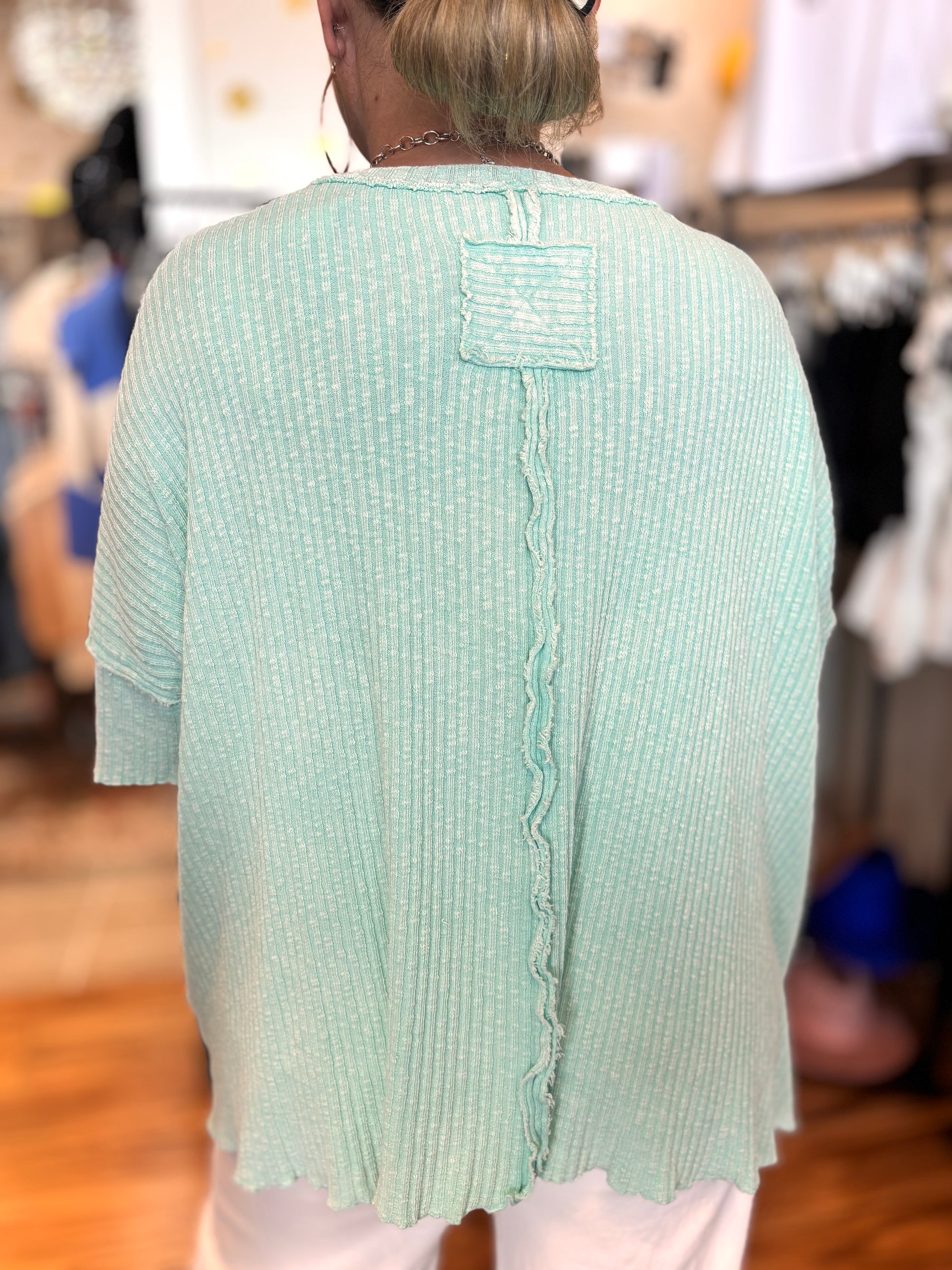 Terre by Easel Ribbed Short Sleeve Tee