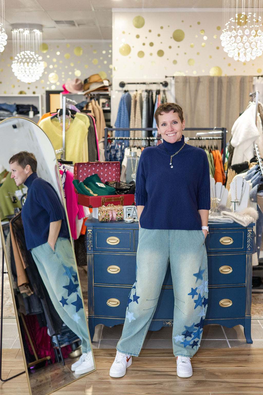 Starstruck Patchwork Barrel Jeans