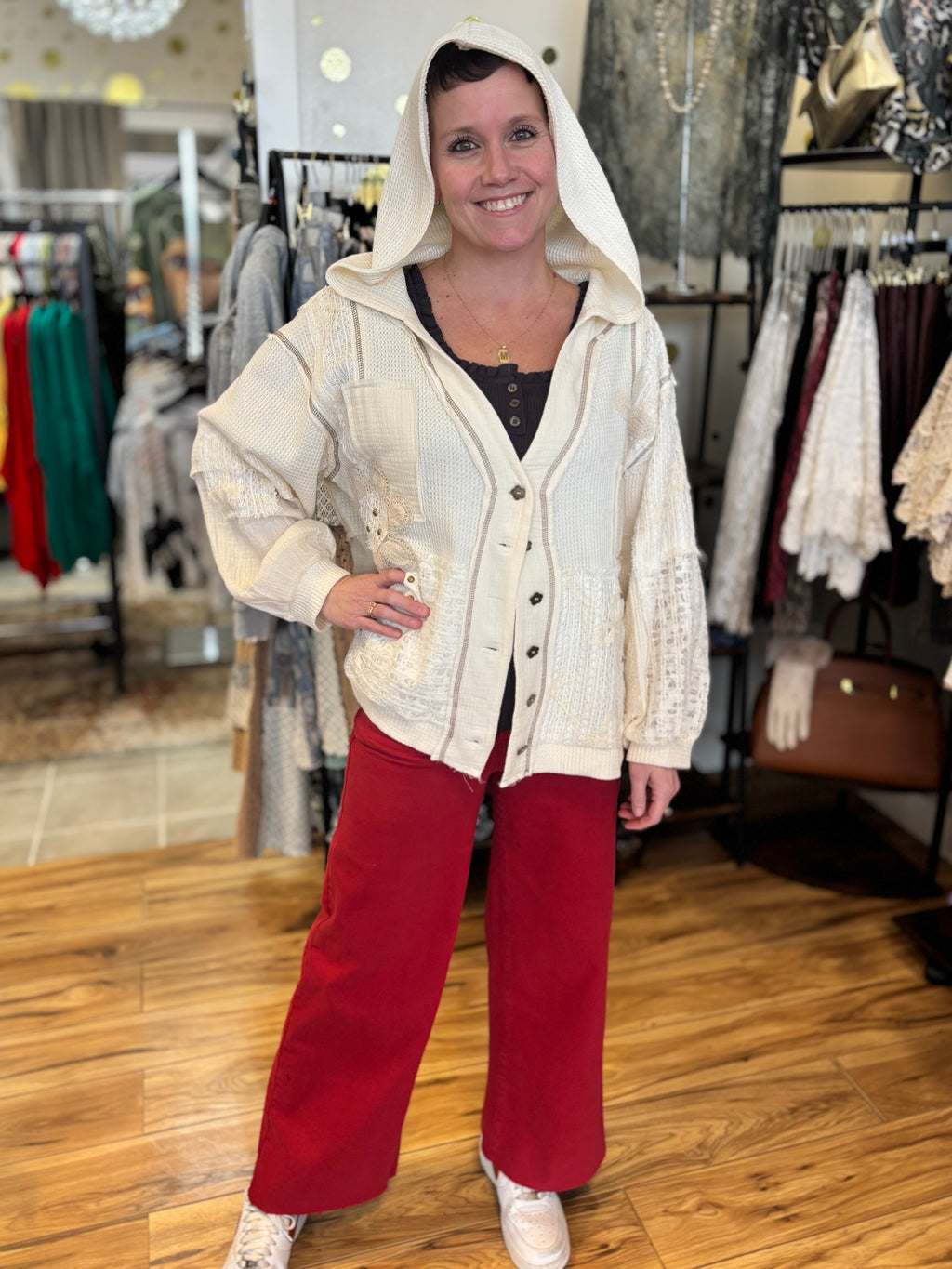 Easel Soft Mineral Wash Wide Leg Pants