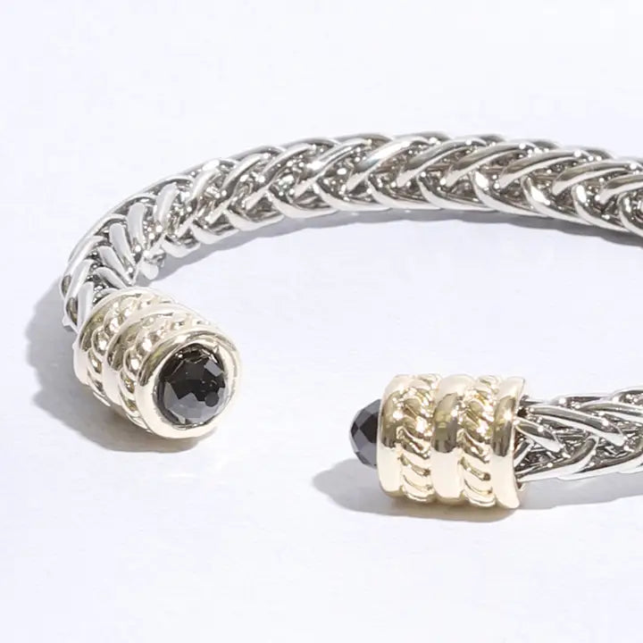 Ponytail Gemmed Out Bangle Bracelet