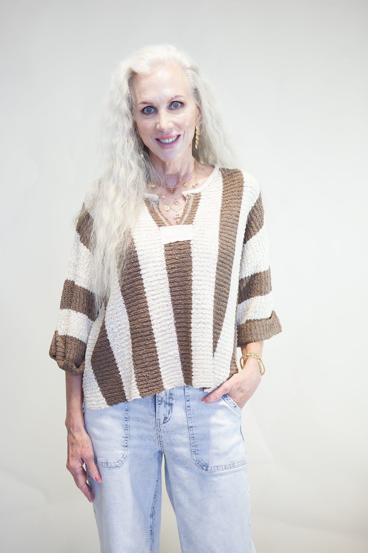 Free Spirit Vertical Stripe Sweater