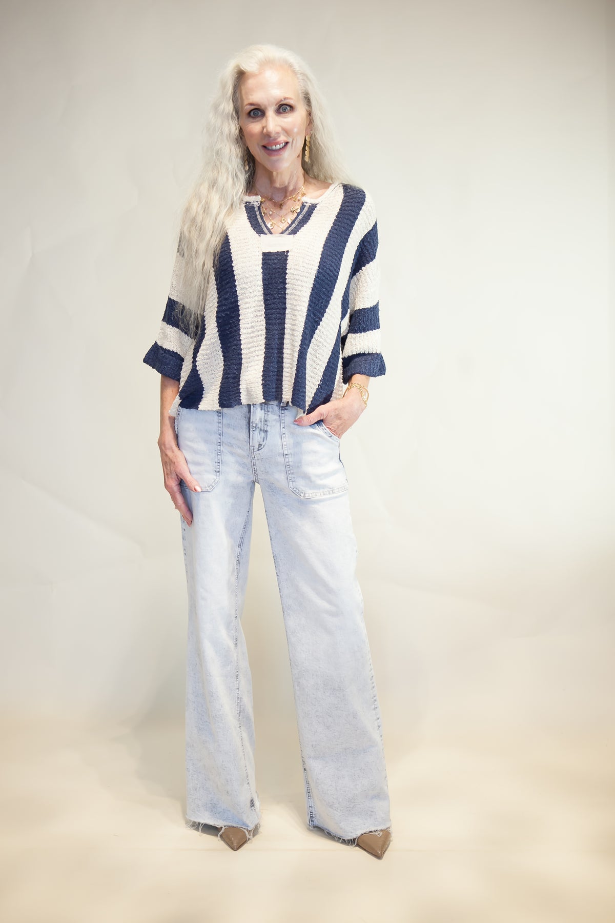 Free Spirit Vertical Stripe Sweater