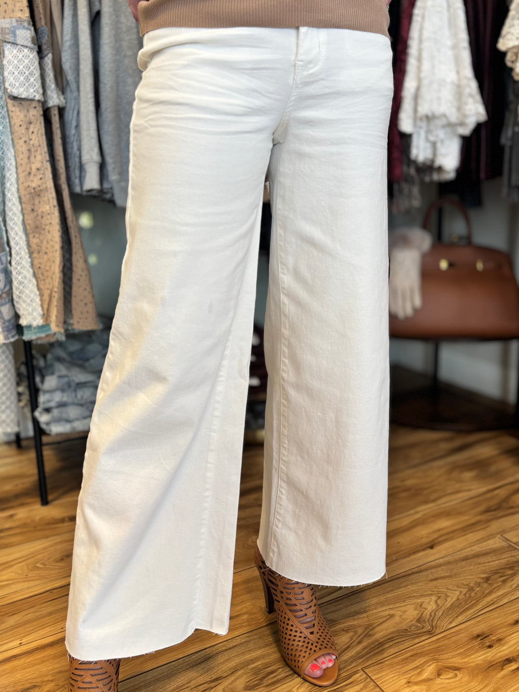Easel Soft Mineral Wash Wide Leg Pants