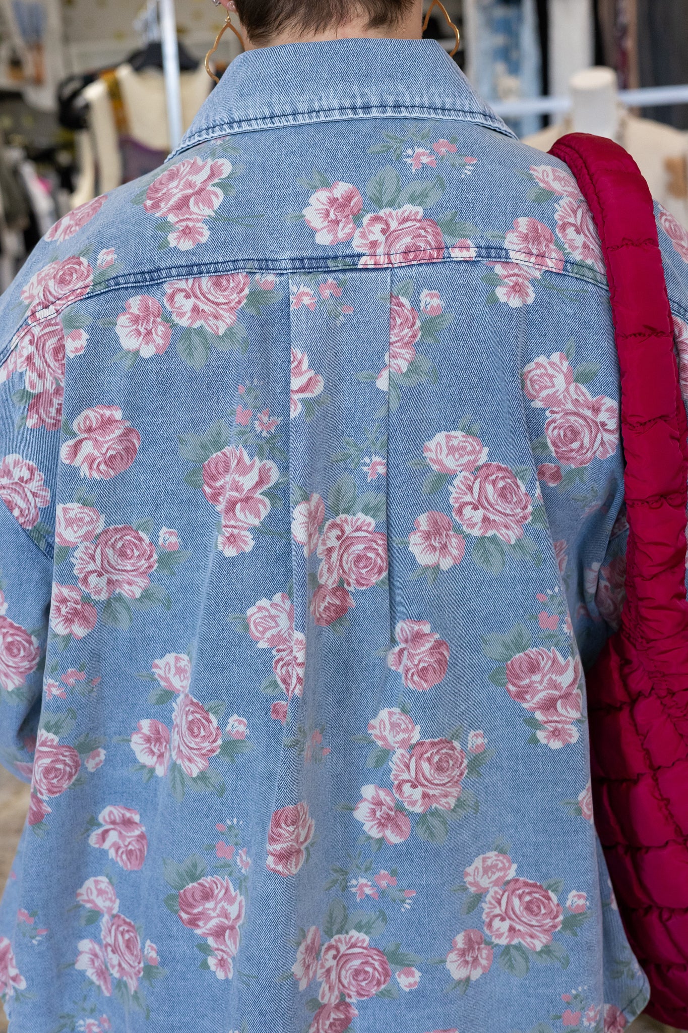 BiBi Alyssa Floral Denim Jacket