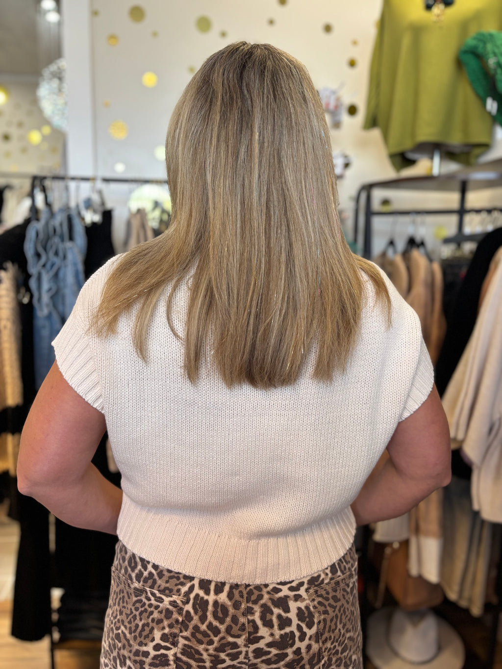 Shelly Cropped Sweater Tee