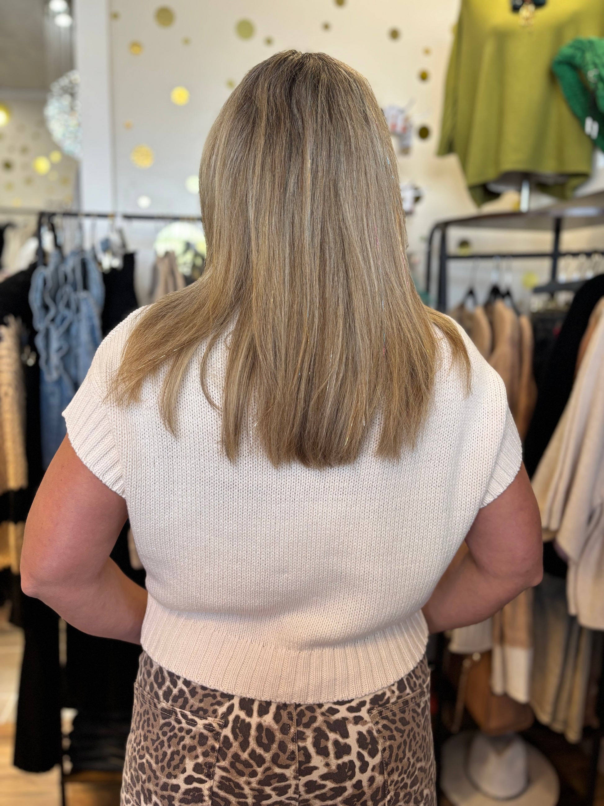 Shelly Cropped Sweater Tee