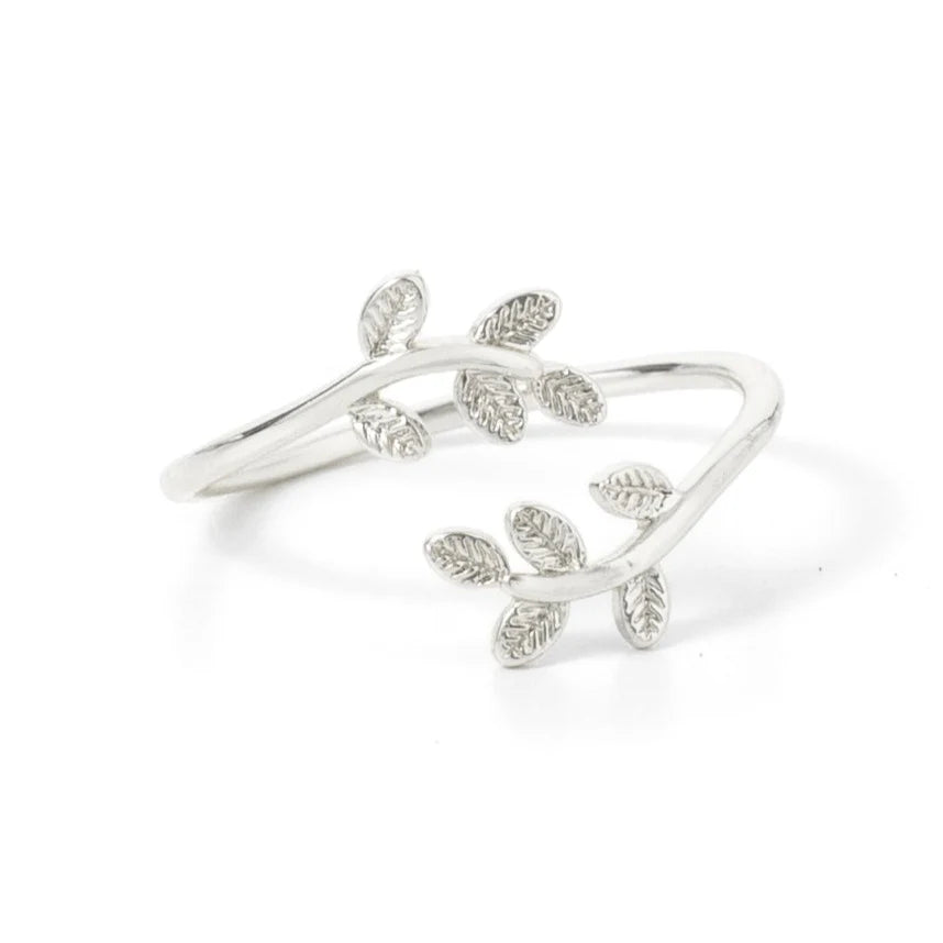 Splendid Iris Adjustable Delicate Leaf Ring