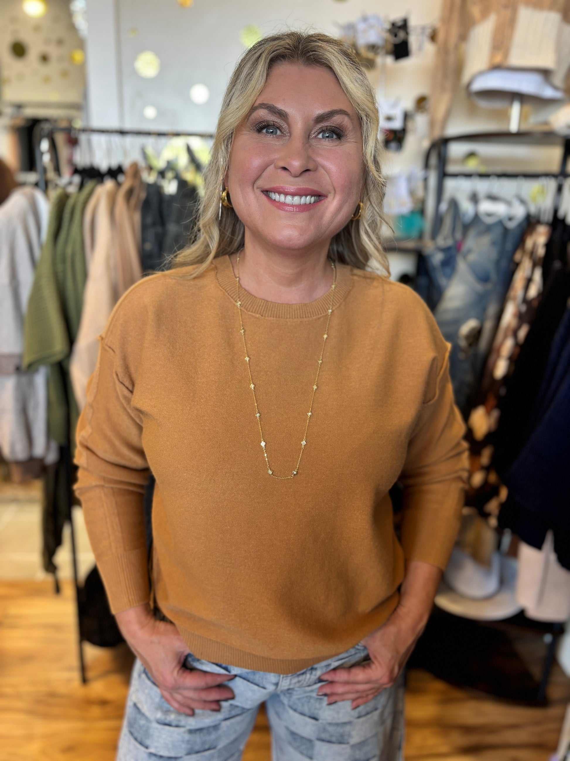 Kendra Mustard Sweater