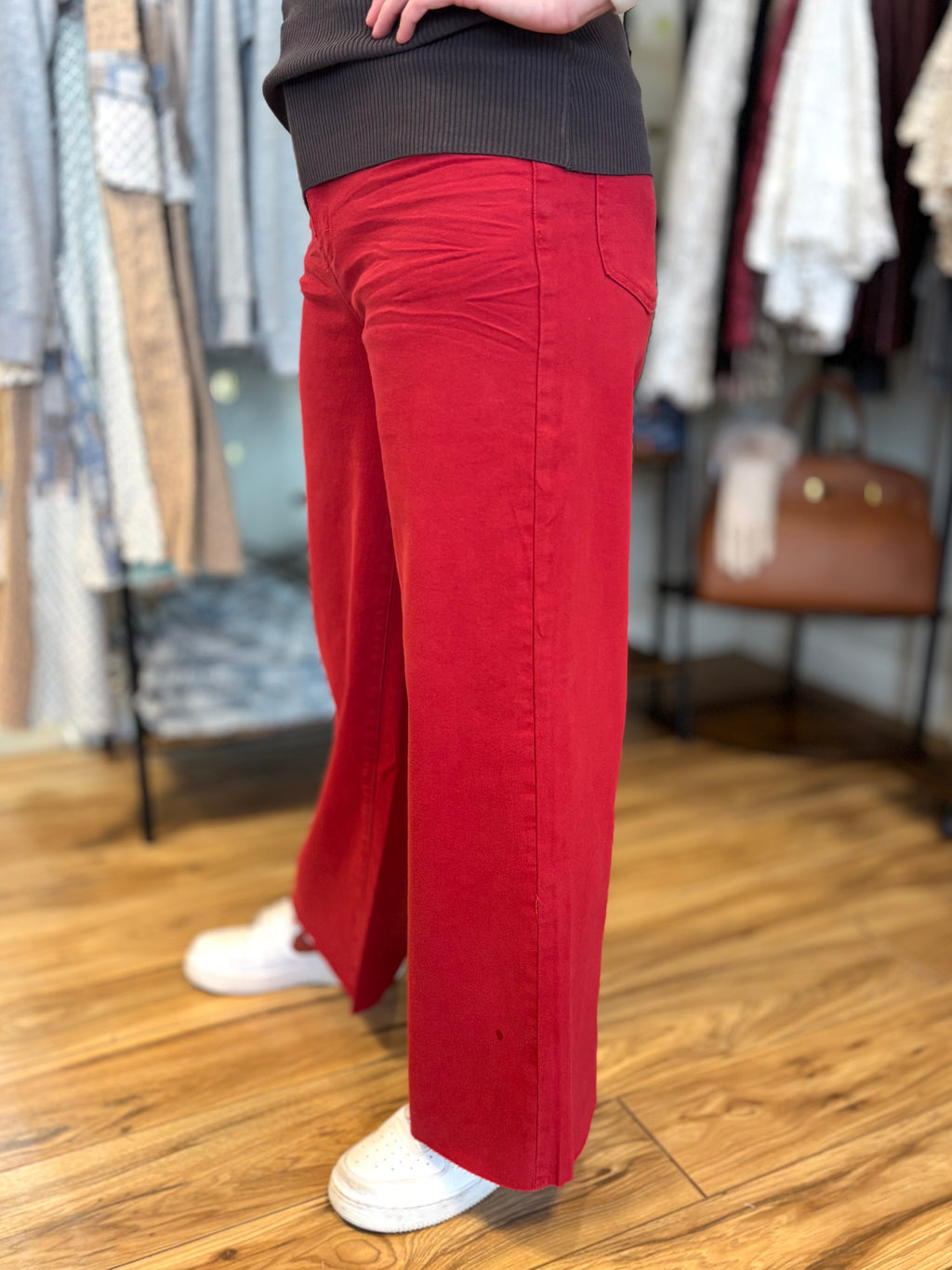 Easel Soft Mineral Wash Wide Leg Pants
