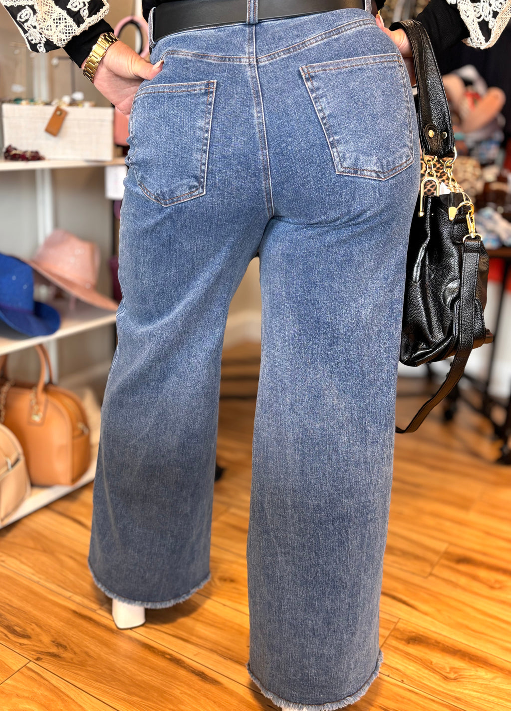 Mustard Seed Doreen Dark Wash Detailed Jeans