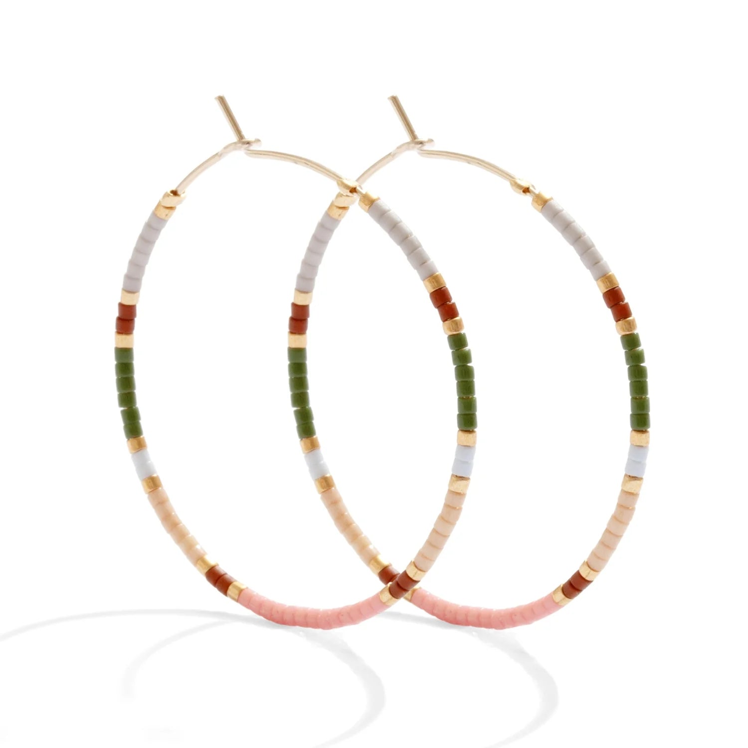 Splendid Iris Miyuki Delica Hoop Earrings